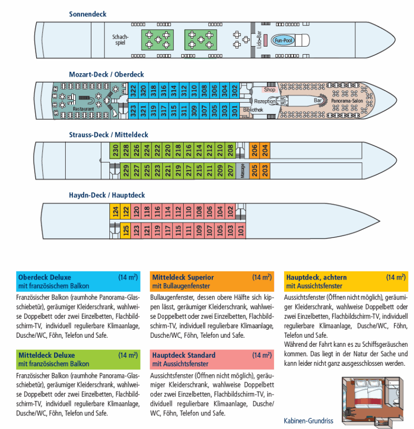 Compass Deck Layout Schiffsbeschreibung MS Compass Opera – behrens-reisen.de