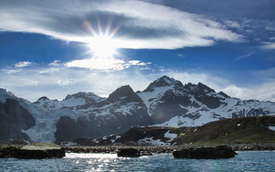 Strahlender Sonnenschein in Südgeorgien