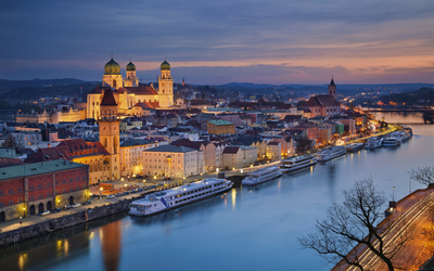 Sonnenuntergang über Passau