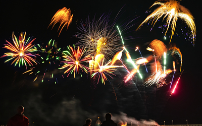 Feuerwerk auf der Insel Usedom